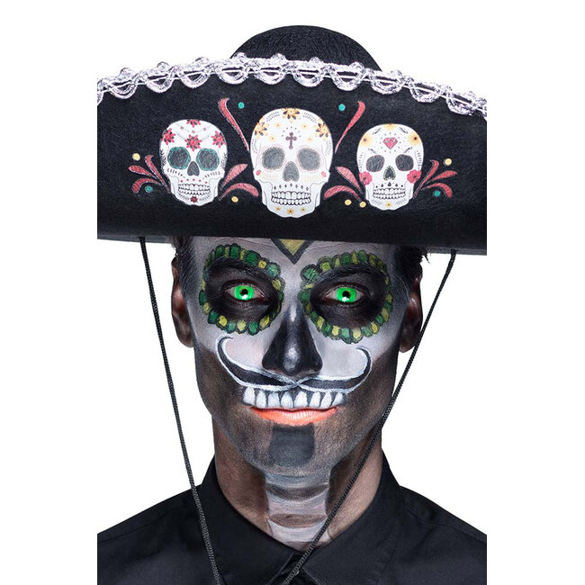 PartyXplosion Lenzen - Groen - UV / blacklight - Maandlenzen