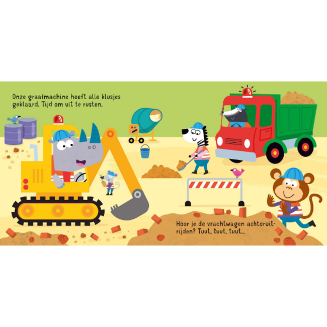 Boek - Meerijden op een graafmachine!  - Met geluid