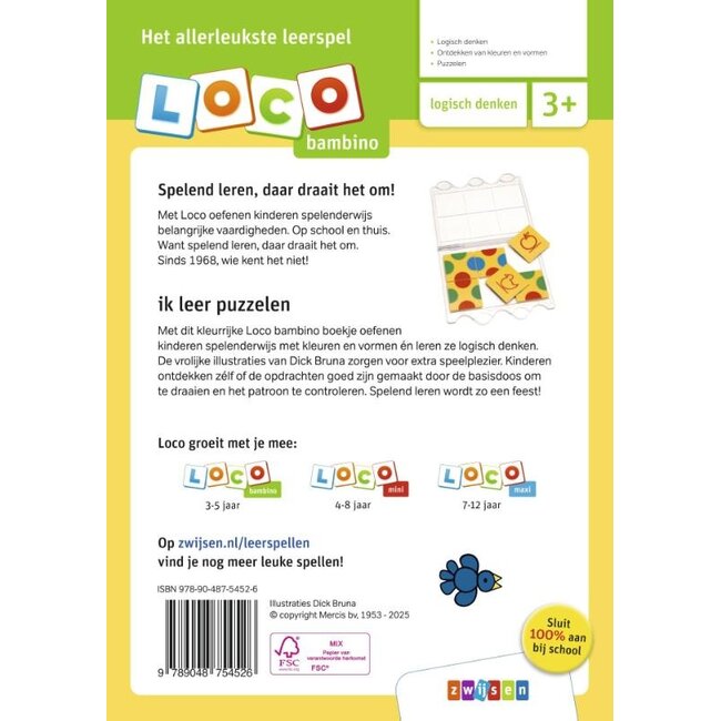 Loco Leerspellen Loco Bambino - Boekje - Nijntje - Ik leer puzzelen