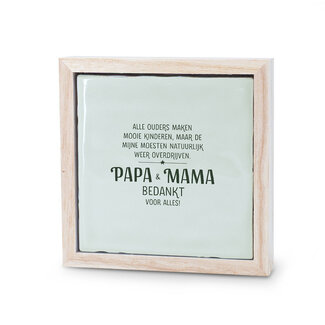 Miko Liefs in een lijstje - Papa & mama bedankt