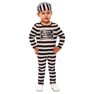 Haza-Witbaard Kostuum - Boef - Met pet - mt.68-80