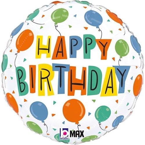 Folieballon - Happy Birthday - Ballonnen - 45cm - Zonder vulling