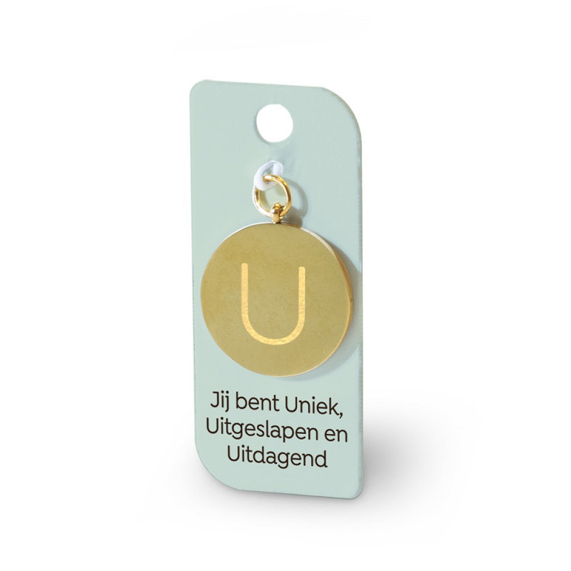 Gouden Charm - U