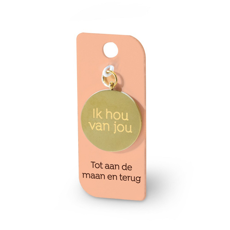 Gouden Charm - Ik hou van jou