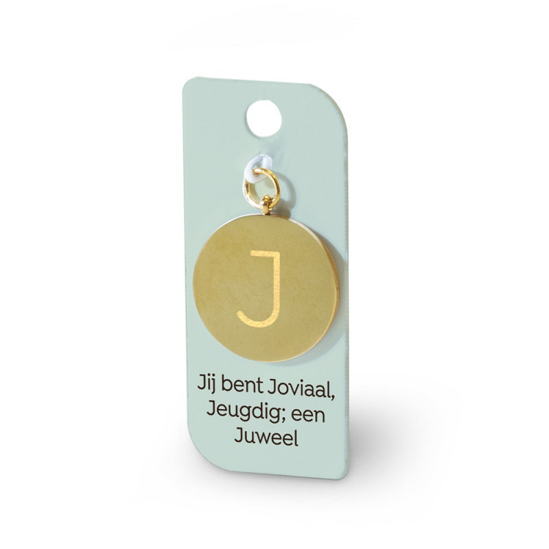 Gouden Charm - J