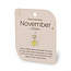 Miko Gouden Charm - Geboortesteen - November