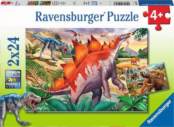 Puzzel - Wilde oertijddieren - 2x24st.