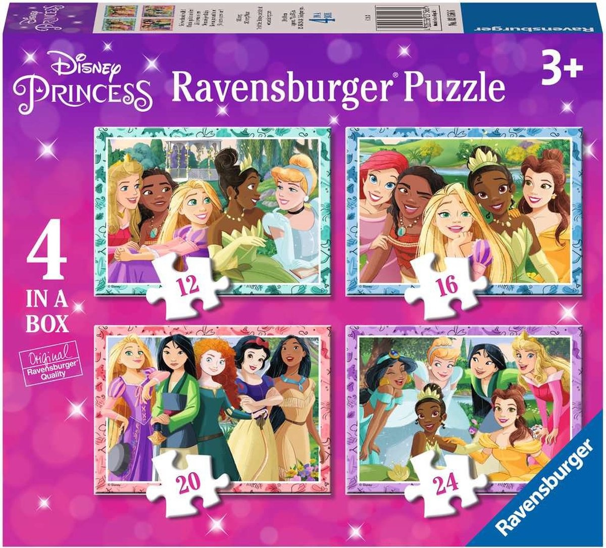 Puzzel - Disney prinses - Wees wie je wilt zijn - 12, 16, 20 & 24st.