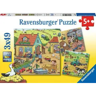 Ravensburger Puzzel - Op de boerderij - 3x49st.
