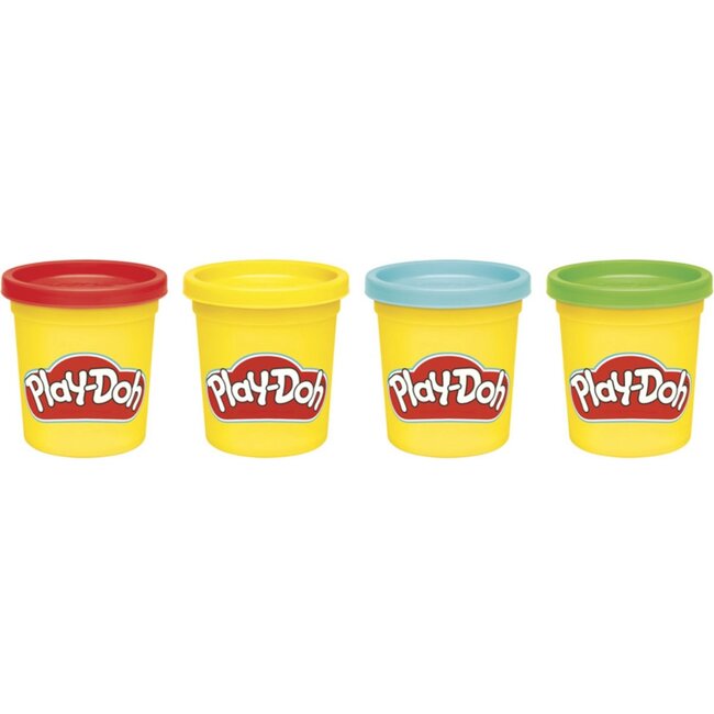 Klei - Speeldeeg - 4x85gr. - Rood, geel,blauw, groen