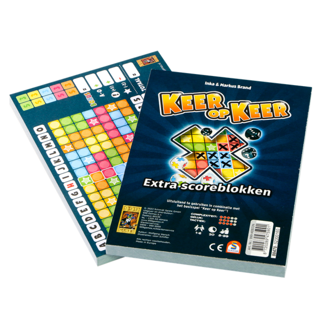 999 Games Keer op keer - Extra scoreblokken - 2st. - Nw.