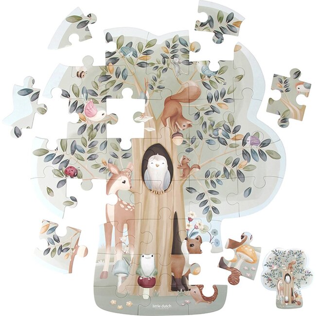 Little Dutch Vloerpuzzel - XL - Forest friends - 37st. - 78x89cm