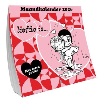 Interstat Maand kalender - 2026 - Liefde is... - 30x30cm