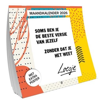 ImageGroup Maand kalender - 2026 - Loesje - 30x30cm