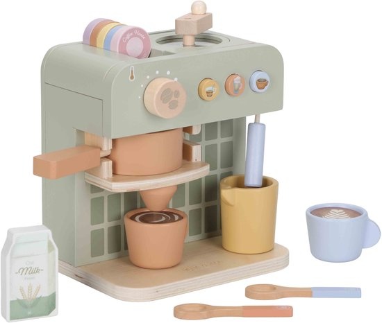 Koffie apparaat met barista toebehoren - Hout