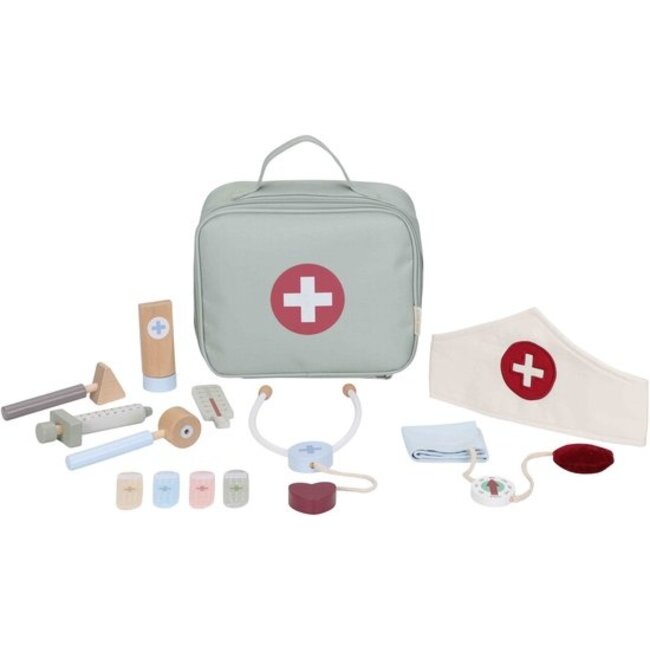 Little Dutch Dokter set - Hout in stoffen tas