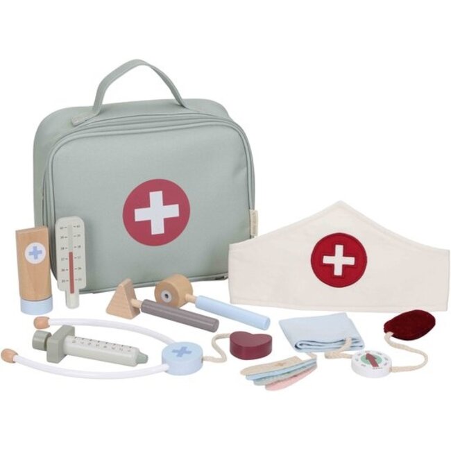 Little Dutch Dokter set - Hout in stoffen tas