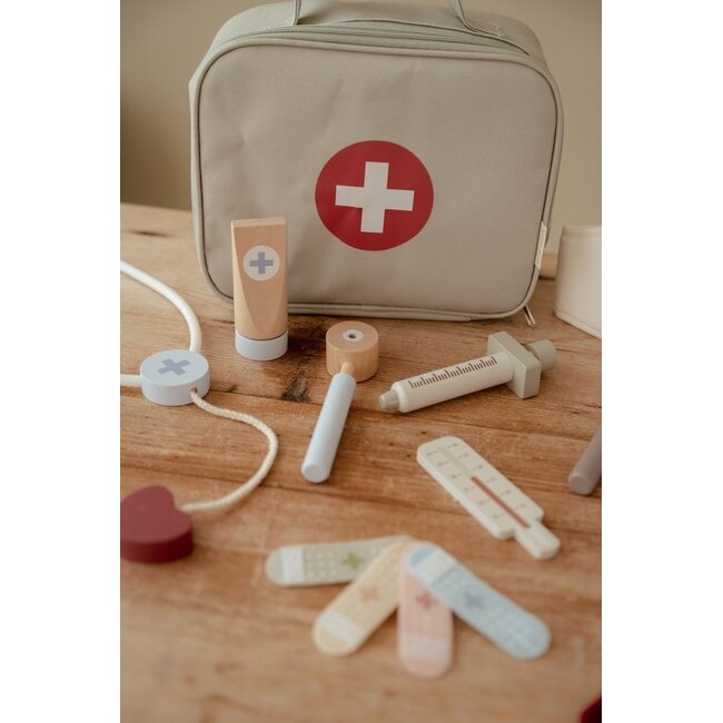 Little Dutch Dokter set - Hout in stoffen tas