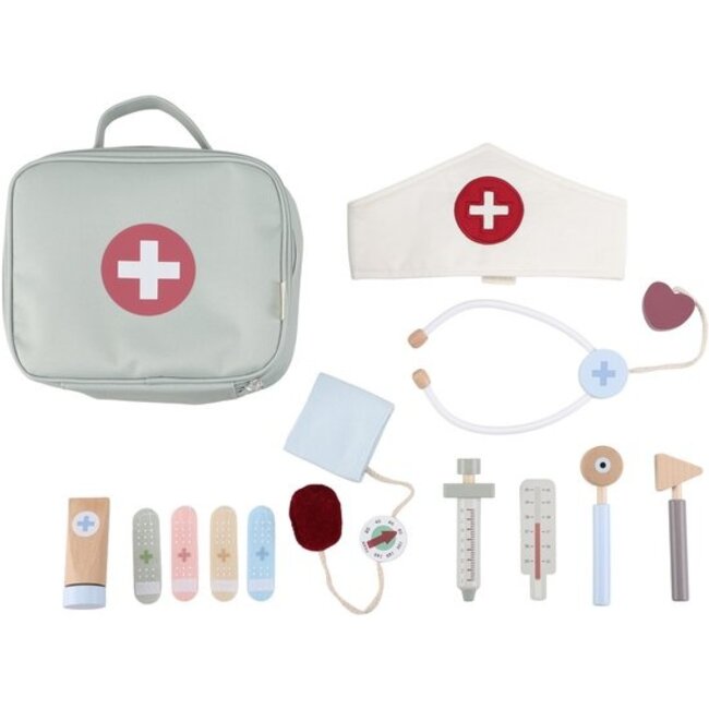 Little Dutch Dokter set - Hout in stoffen tas