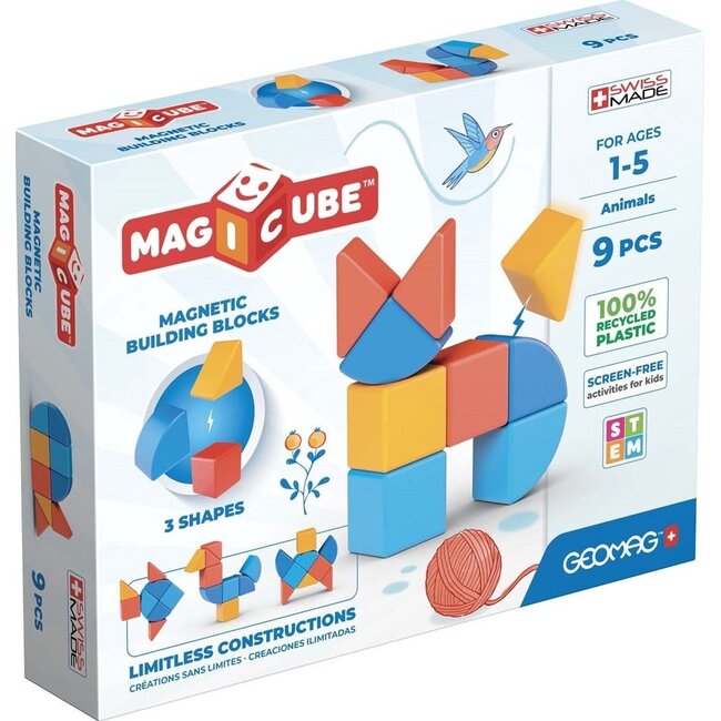 Geomag Geomag - Magicube - Magnetische blokken - Dieren - 9dlg.