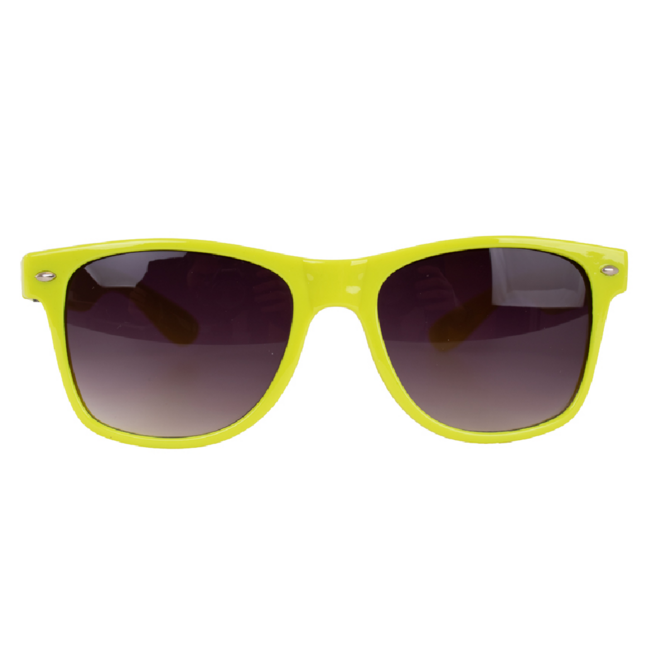 PartyXplosion Bril - Blues brothers - Paars of geel - 1 stuk geleverd