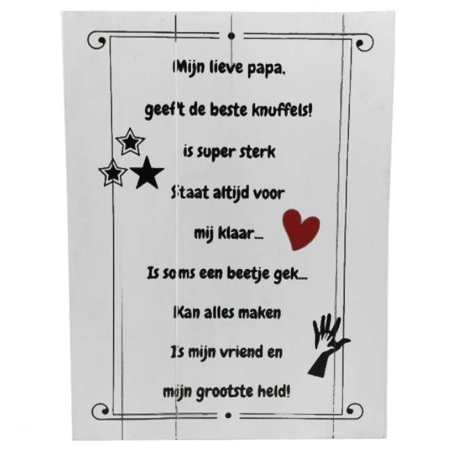 Muurdecoratie - Mijn lieve papa ... - 30x40cm