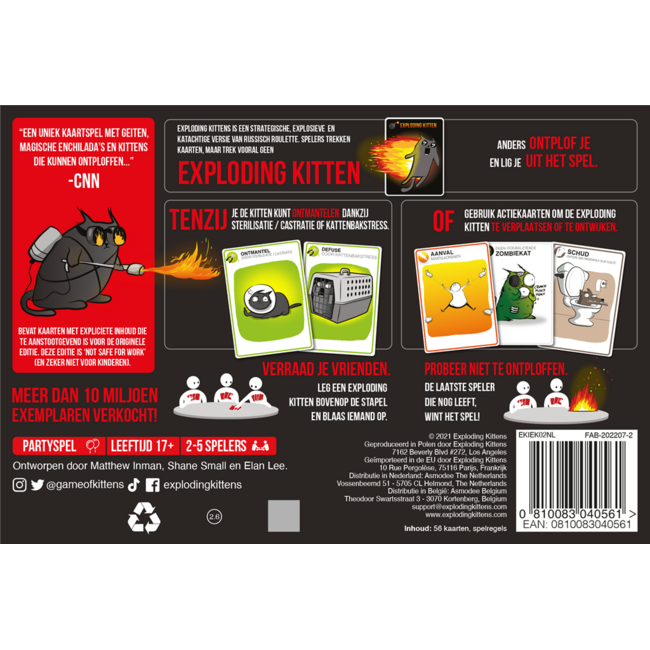 Exploding kittens - NSFW - Kaartspel - 17+ - NL