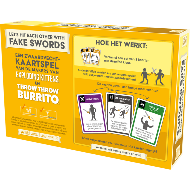 Exploding kittens Spel - Kaartspel - Let's hit eachother with fake swords