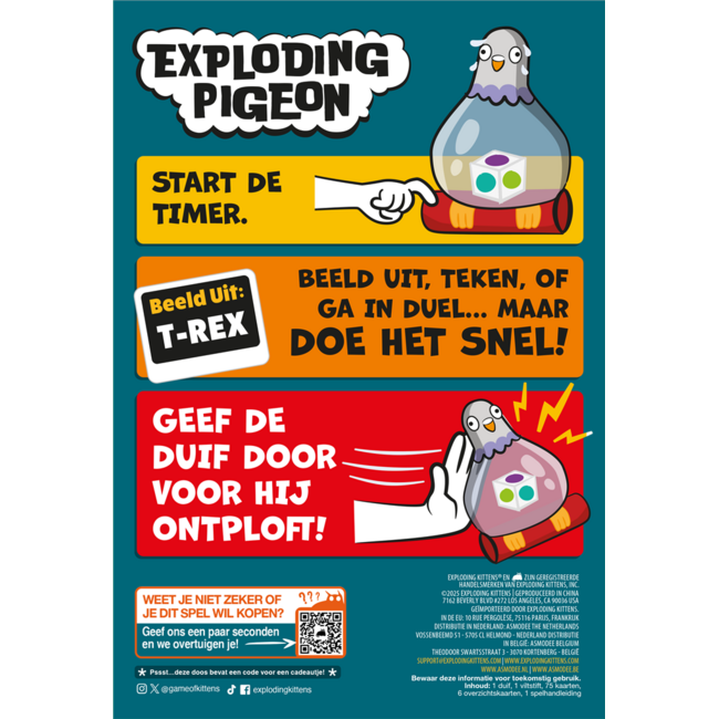 Spel - Familiespel - Exploding pigeon - 7+