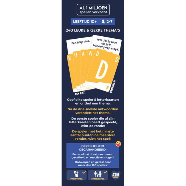 ATM gaming Spel - Kaartspel - Quickstop - 2 tot 7 spelers - 10+