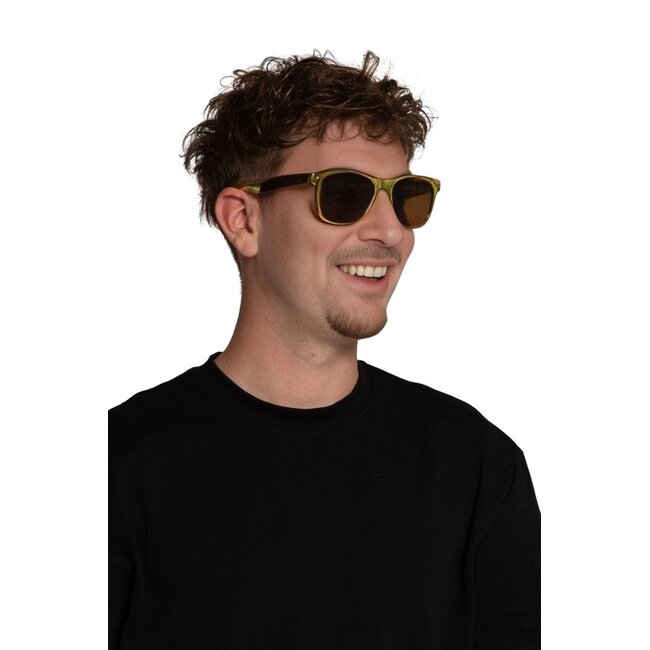 Partychimp Bril - Goud - Donker glas