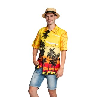 Partychimp Shirt - Hawaii - Yellow paradise - S/M