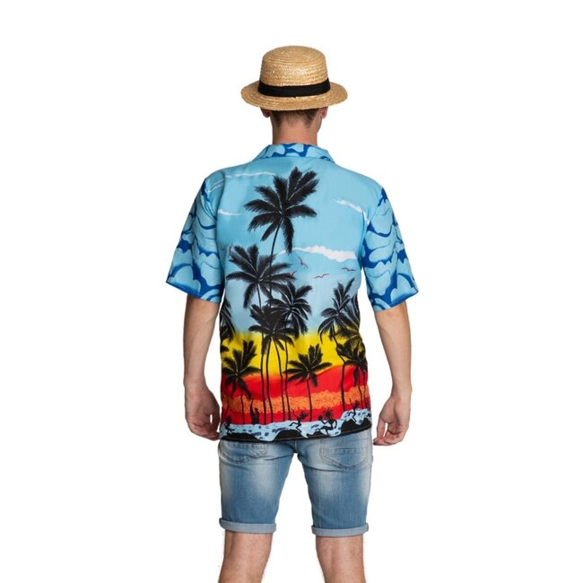Partychimp Shirt - Hawaii - Blue paradise - L/XL