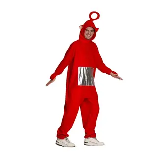Partychimp Kostuum - TV figuur - Rood - S