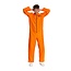 Partychimp Kostuum - Gevangene - Oranje - Jumpsuit - XL