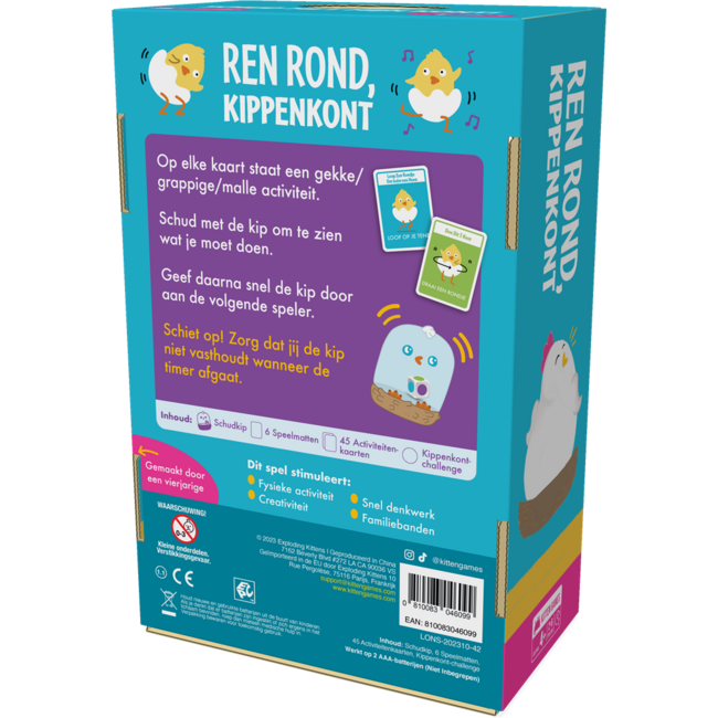 Spel - Ren rond, kippenkont! - 2 tot 6 spelers - 4+