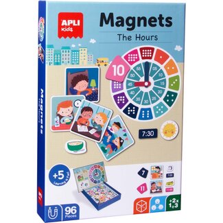 Apli Magneetspel - Klok kijken magneetkaart - 96dlg.