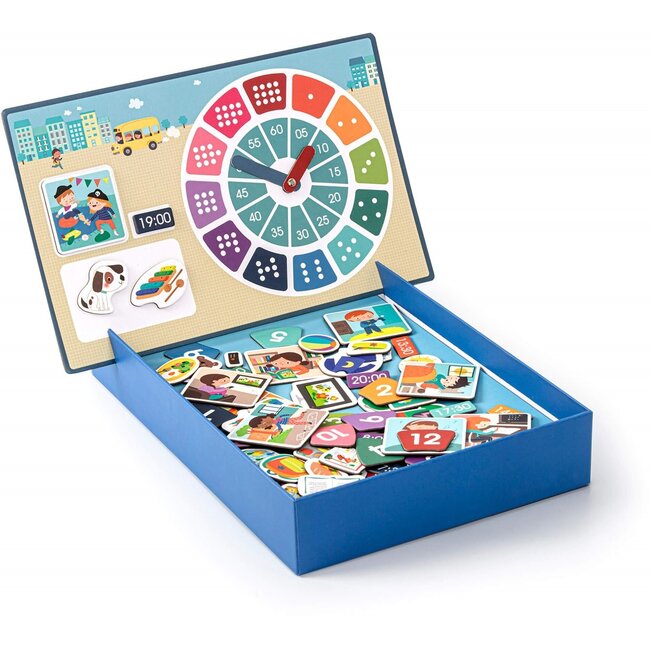 Magneetspel - Klok kijken magneetkaart - 96dlg.