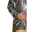 Partychimp Shirt - Disco - Zilver - Glanzend - XL