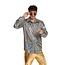 Partychimp Shirt - Disco - Zilver - Glanzend - L