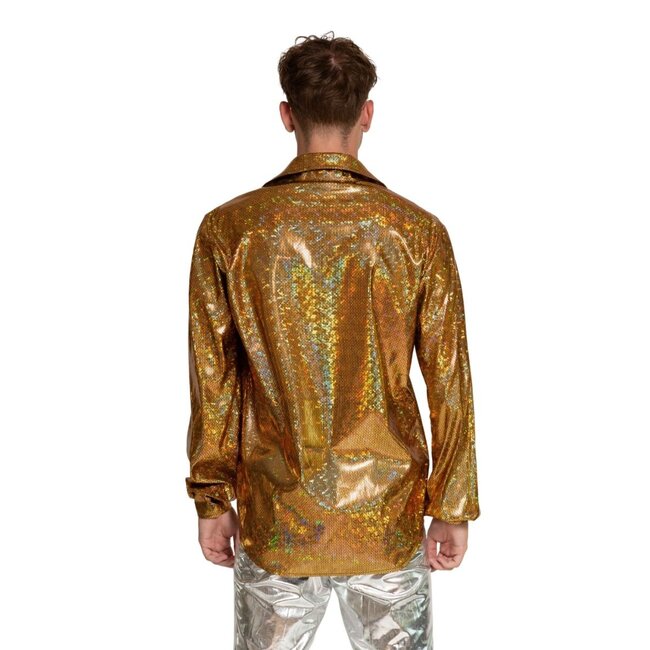 Partychimp Shirt - Disco - Goud - Glanzend - M