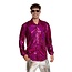 Partychimp Shirt - Disco - Fuchsia - Glanzend - M
