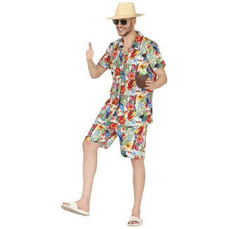 Fiestas Guirca Kostuum - Hawaii - Shirt en broek - L - mt.52-54