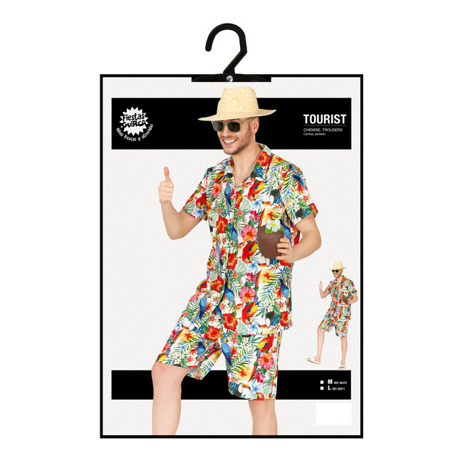 Guirca Creations Kostuum - Hawaii - Shirt en broek - M - mt.48-50