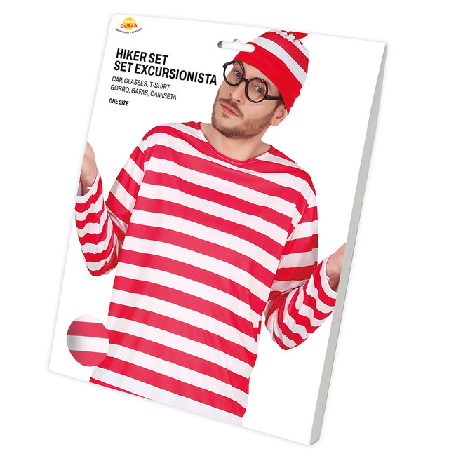 Verkleedset - Wallie - T-shirt, muts & bril