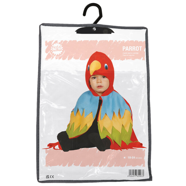 Fiestas Guirca Kostuum - Papegaai - mt.92 - 1,5-2 jaar