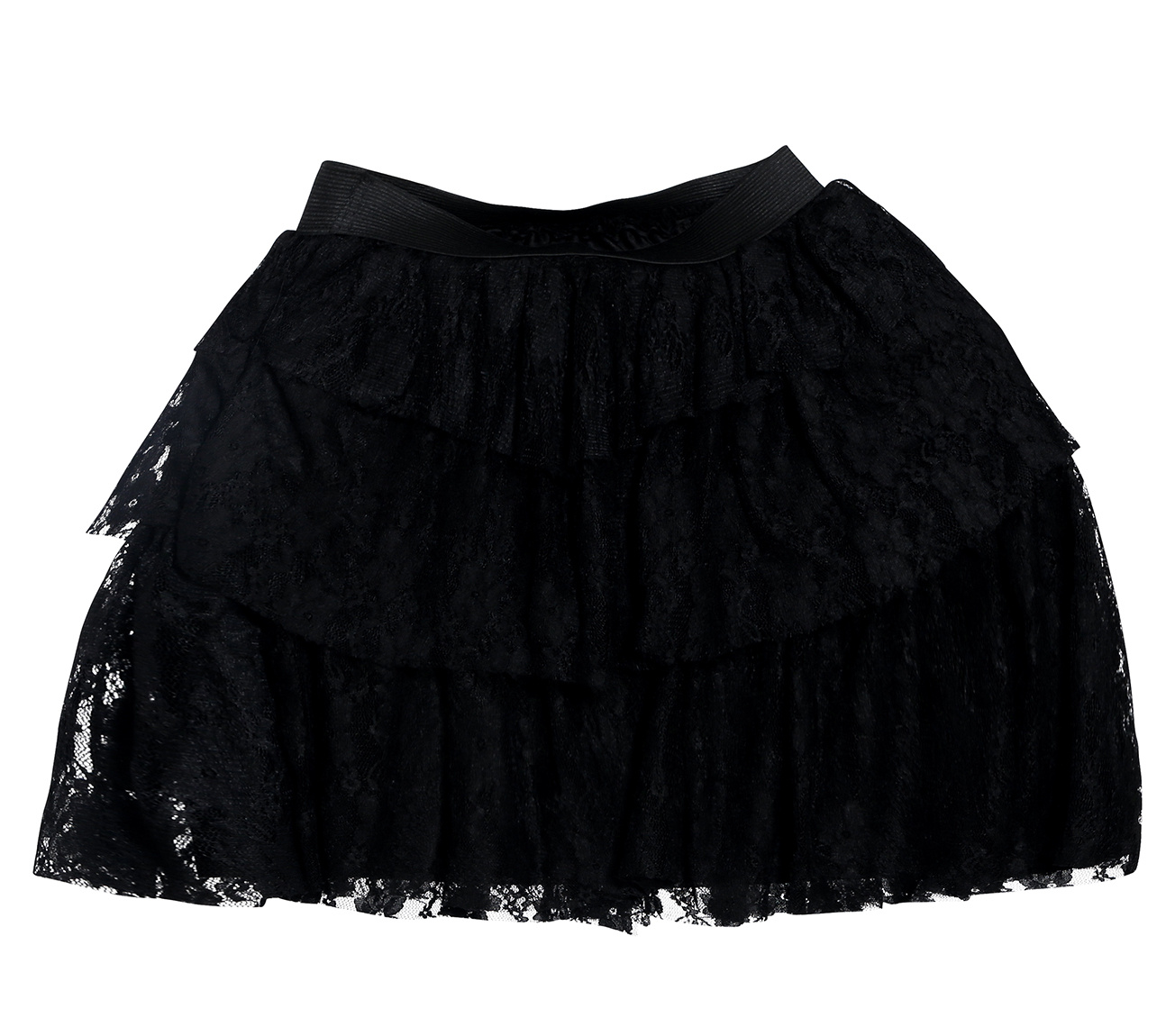 Rokje Kant - Zwart - 40cm - Maat s/m