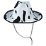 Hoed - Cowboy - Wit met koeienprint