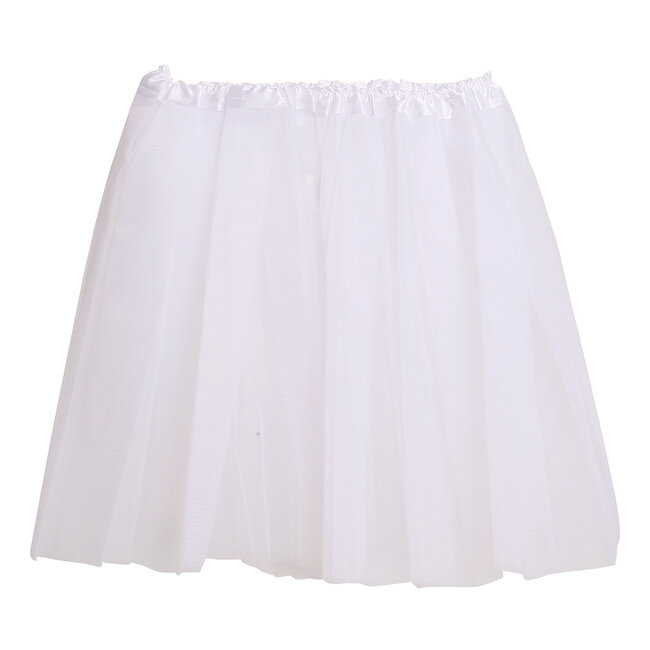 Fiestas Guirca Rokje - Tutu - Tule - Wit - 40cm