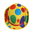 Guirca Creations Hoed - Bolhoed - Clown - Geel met gekleurde stippen
